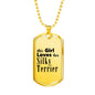 Silky Terrier - 18k Gold Finished Luxury Dog Tag Necklace