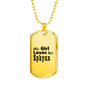 Sphynx - 18k Gold Finished Luxury Dog Tag Necklace