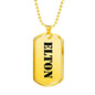 Elton - 18k Gold Finished Luxury Dog Tag Necklace