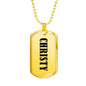 Christy v01 - 18k Gold Finished Luxury Dog Tag Necklace