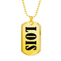 Lois v01 - 18k Gold Finished Luxury Dog Tag Necklace