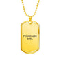 Tennessee Girl - 18k Gold Finished Luxury Dog Tag Necklace