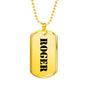 Roger - 18k Gold Finished Luxury Dog Tag Necklace