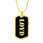 Loyd v2 - 18k Gold Finished Luxury Dog Tag Necklace