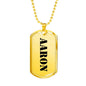 Aaron - 18k Gold Finished Luxury Dog Tag Necklace