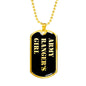Army Ranger's Girl v2 - 18k Gold Finished Luxury Dog Tag Necklace