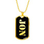 Jon v2 - 18k Gold Finished Luxury Dog Tag Necklace