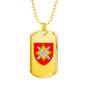 27th Rocket Artillery Brigade (Ukraine) - 18k Gold Finished Luxury Dog Tag Necklace