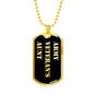Army Veteran's Aunt v2 - 18k Gold Finished Luxury Dog Tag Necklace
