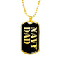 Navy Dad v2 - 18k Gold Finished Luxury Dog Tag Necklace
