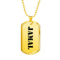 Jamal - 18k Gold Finished Luxury Dog Tag Necklace