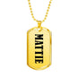 Mattie v01 - 18k Gold Finished Luxury Dog Tag Necklace