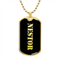 Nestor v2 - 18k Gold Finished Luxury Dog Tag Necklace