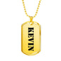 Kevin - 18k Gold Finished Luxury Dog Tag Necklace