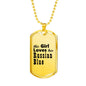 Russian Blue - 18k Gold Finished Luxury Dog Tag Necklace