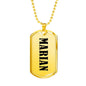 Marian v01 - 18k Gold Finished Luxury Dog Tag Necklace