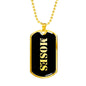 Moses v2 - 18k Gold Finished Luxury Dog Tag Necklace