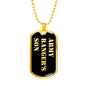 Army Ranger's Son v2 - 18k Gold Finished Luxury Dog Tag Necklace