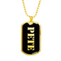 Pete v2 - 18k Gold Finished Luxury Dog Tag Necklace