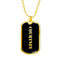 Courtney v2 - 18k Gold Finished Luxury Dog Tag Necklace