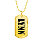 Lynn v01 - 18k Gold Finished Luxury Dog Tag Necklace