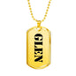 Glen - 18k Gold Finished Luxury Dog Tag Necklace
