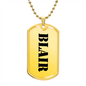 Blair - 18k Gold Finished Luxury Dog Tag Necklace