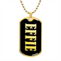 Effie v02 - 18k Gold Finished Luxury Dog Tag Necklace