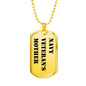 Navy Veteran's Mother - 18k Gold Finished Luxury Dog Tag Necklace