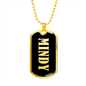 Mindy v02 - 18k Gold Finished Luxury Dog Tag Necklace
