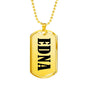 Edna v01 - 18k Gold Finished Luxury Dog Tag Necklace