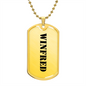 Winfred - 18k Gold Finished Luxury Dog Tag Necklace