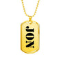Jon - 18k Gold Finished Luxury Dog Tag Necklace