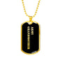 Army Grandmother v2 - 18k Gold Finished Luxury Dog Tag Necklace