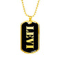 Levi v2 - 18k Gold Finished Luxury Dog Tag Necklace