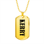 Kerry v01 - 18k Gold Finished Luxury Dog Tag Necklace