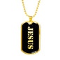 Jesus v2 - 18k Gold Finished Luxury Dog Tag Necklace