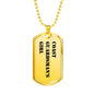 Coast Guardsman's Girl - 18k Gold Finished Luxury Dog Tag Necklace
