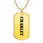 Charley - 18k Gold Finished Luxury Dog Tag Necklace