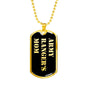 Army Ranger's Mom v2 - 18k Gold Finished Luxury Dog Tag Necklace