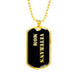 Veteran's Mom v2 - 18k Gold Finished Luxury Dog Tag Necklace