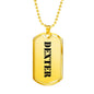Dexter - 18k Gold Finished Luxury Dog Tag Necklace