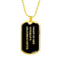 Coast Guard Veteran's Granddaughter v2 - 18k Gold Finished Luxury Dog Tag Necklace