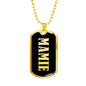 Mamie v02 - 18k Gold Finished Luxury Dog Tag Necklace