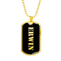 Erwin v2 - 18k Gold Finished Luxury Dog Tag Necklace
