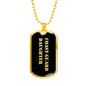 Coast Guard Daughter v2 - 18k Gold Finished Luxury Dog Tag Necklace