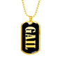 Gail v02 - 18k Gold Finished Luxury Dog Tag Necklace