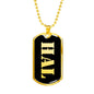 Hal v2 - 18k Gold Finished Luxury Dog Tag Necklace