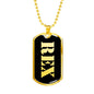 Rex v2 - 18k Gold Finished Luxury Dog Tag Necklace