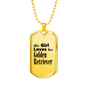Golden Retriever - 18k Gold Finished Luxury Dog Tag Necklace